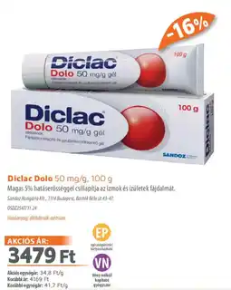 Alma Gyógyszertárak Diclac Dolo ajánlat