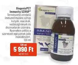 Alpha Zoo BiogenicPET Immunity SZIRUP ajánlat