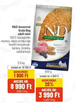 Alpha Zoo N&D Ancestral Grain Dog adult mini ajánlat