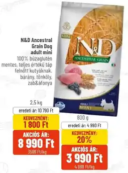 Alpha Zoo N&D Ancestral Grain Dog adult mini ajánlat