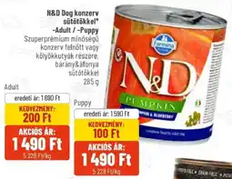 Alpha Zoo N&D Dog konzerv sütőtökkel Puppy ajánlat