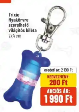 Alpha Zoo Trixie Nyakörvre szerelhető világítós biléta ajánlat