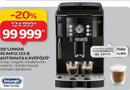Auchan De'Longhi ECAM12.123.B Automata kávéfőző ajánlat