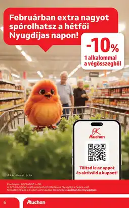 Auchan Februárban extra nagyot spórolhatsz a hétfői Nyugdíjas napon! ajánlat
