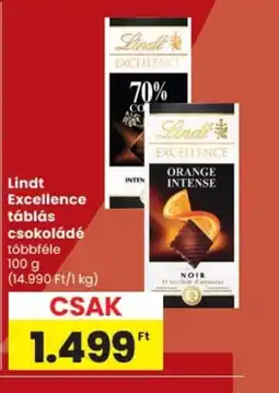 Spar Lindt Excellence táblás csokoládé ajánlat