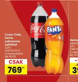 Spar Coca-Cola, Fanta üdítőital ajánlat