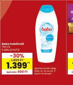 Spar Baba habfürdő ajánlat