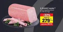 Spar S-BUDGET sonka ajánlat