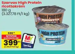 Spar SZARVAS High Protein ricottakrém ajánlat