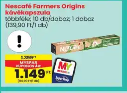 Spar Nescafé Farmers Origins kávékapszula ajánlat