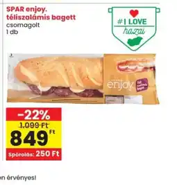 Spar SPAR enjoy. téliszalámis bagett ajánlat