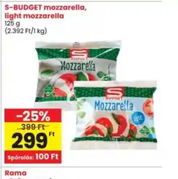 Spar S-BUDGET mozzarella ajánlat