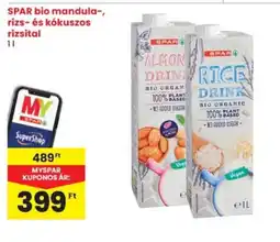 Spar SPAR bio mandula-, rizs- és kkuszos rizsital ajánlat