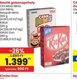Spar Nestlé gabonapehely ajánlat
