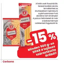 Spar SPAR 4 tojásos száraztészta ajánlat