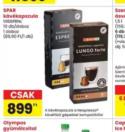 Spar SPAR kávékapszula ajánlat