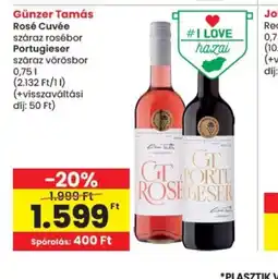 Spar Günzer Tamás bor ajánlat