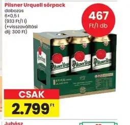 Spar Pilsner Urquell sörpack ajánlat