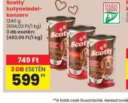 Spar Scotty kutyaeledel-konzerv ajánlat