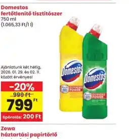 Spar Domestos fertőtlenítő tisztítszer ajánlat