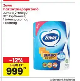 Spar Zewa háztartási papírtörlő ajánlat