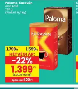 Spar Paloma, Karaván őrölt kávé ajánlat