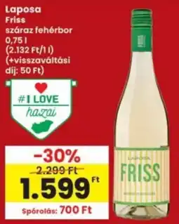 Interspar Laposa Friss száraz fehérbor ajánlat