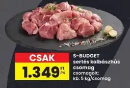 Interspar S-BUDGET sertés kolbászhús csomag ajánlat