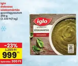 Interspar Iglo dobozos sóskamártás ajánlat