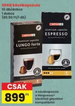 Interspar SPAR kávékapszula ajánlat