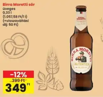 Interspar Birra Moretti sör ajánlat