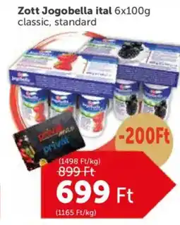 PRIVÁT Zott Jogobella ital ajánlat