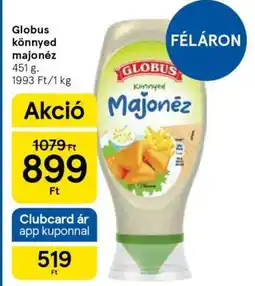 Tesco Globus könnyed majonéz ajánlat