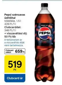 Tesco Pepsi szénsavas üdítőital ajánlat