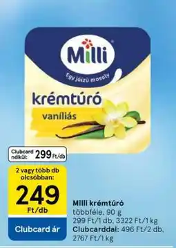 Tesco MILLI﻿﻿ Krémtúró ajánlat