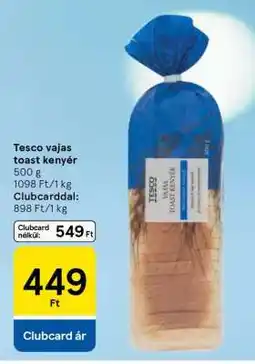 Tesco Tesco vajas toast kenyér ajánlat