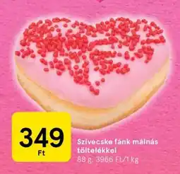 Tesco Szivecske fánk málnás töltelékkel ajánlat