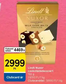 Tesco Lindt Nuxor csokoládéédesszert ajánlat