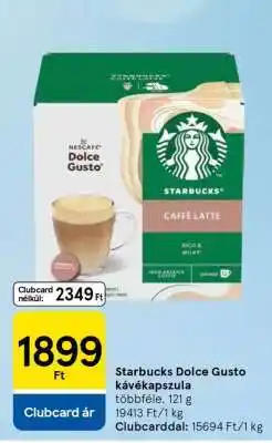 Tesco Starbucks Dolce Gusto kávékapszula ajánlat