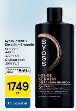 Tesco Syoss Intenzív Keratin mélyápoló sampon ajánlat