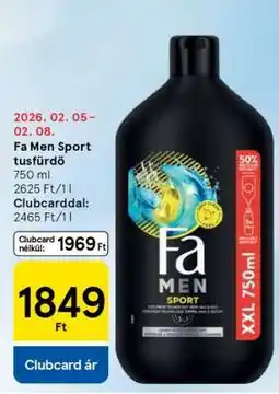 Tesco Fa Men Sport tusfürdő ajánlat