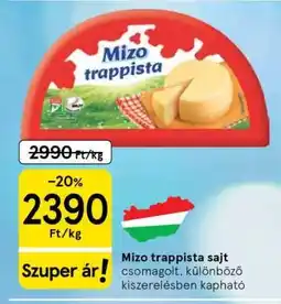Tesco MIZO Trappista sajt ajánlat