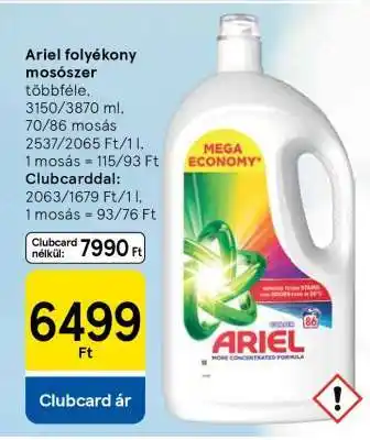 Tesco ARIEL Folyékony mosószer ajánlat