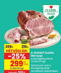 Spar S-BUDGET füstölt, főtt tarja ajánlat