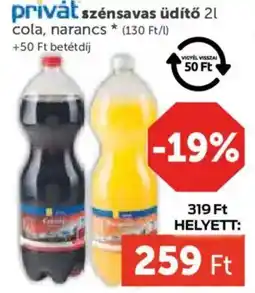 PRIVÁT Privát szénsavas üdítő ajánlat