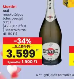 Spar Martini Asti pezsgő ajánlat