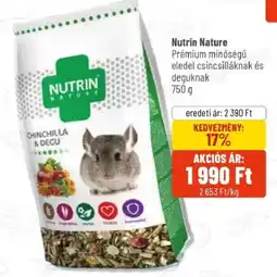 Alpha Zoo Nutrin Nature Prémium minőségű eledel csincsilláknak és deguknak ajánlat