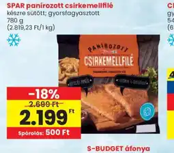 Spar SPAR panírozott csirkemellfilé ajánlat