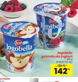 Spar Zott Jogobella gyümölcsös joghurt ajánlat