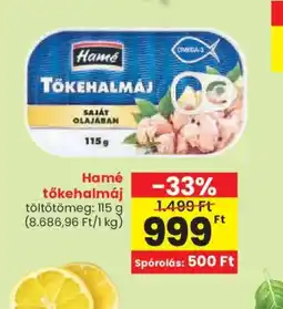 Spar Hamé tőkehalmáj ajánlat